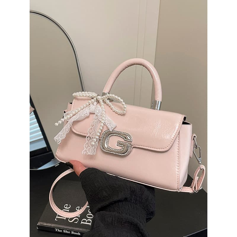 Ins nicho textura francesa saco feminino 2025 verão novo estilo arco pequeno quadrado saco elegante ombro mensageiro sac