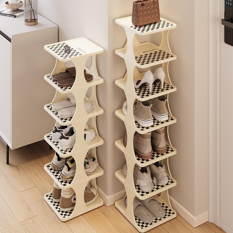 Simples sapato Rack porta do agregado familiar interior pequeno estreito Crack entrada dormitório sapatos de alto valor
