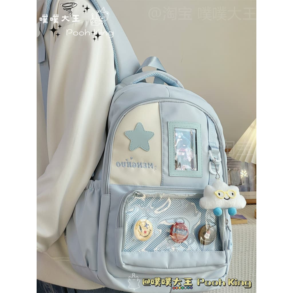 Mochila diária básica pequena bolsa de dor de cartão 10cm bolsa de bebê feminina estudantes do ensino médio All-Match bo