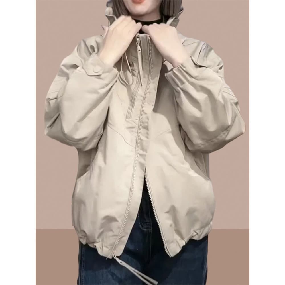 Street Wear jaqueta feminina 2026 primavera outono novo estilo elegante All-Match estilo ocidental solto mais magro olha