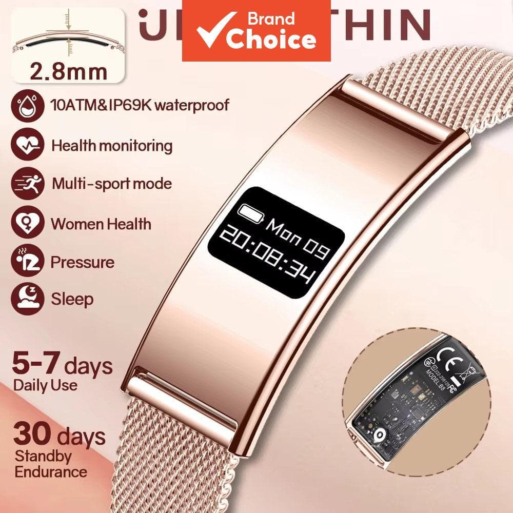 Relógio Inteligente Ultrafino Masculino e Feminino Pulseira Esportiva à Prova d’Água com Monitorização da Frequência