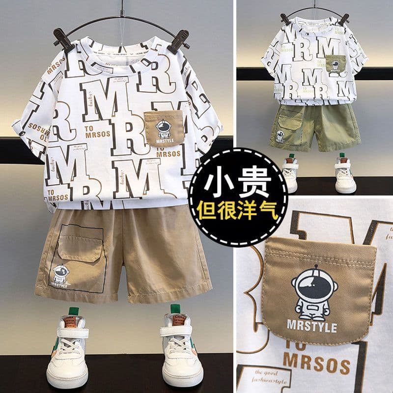 Roupas infantis meninos roupas ternos e ternos 2026 novo estilo bebê roupas de verão legal bonito roupas na moda criança