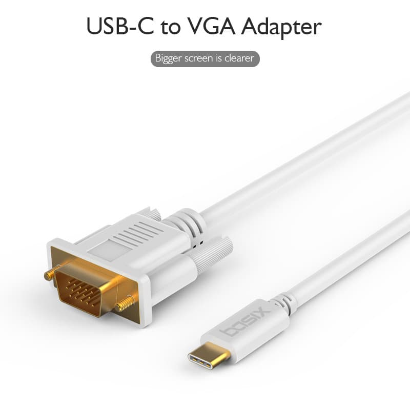 Conversor tipo C para VGA adequado para Apple Mac Xiaomi Notes Huawei Mate10 Celular para tela de projeção de TV