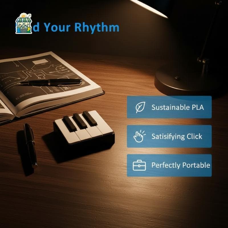 Teclado De Piano Impresso Em 3D , Tipo Prensa , Estatueta Relaxante Adequada Para Mesa De Escritório , Jogos De Festa ,