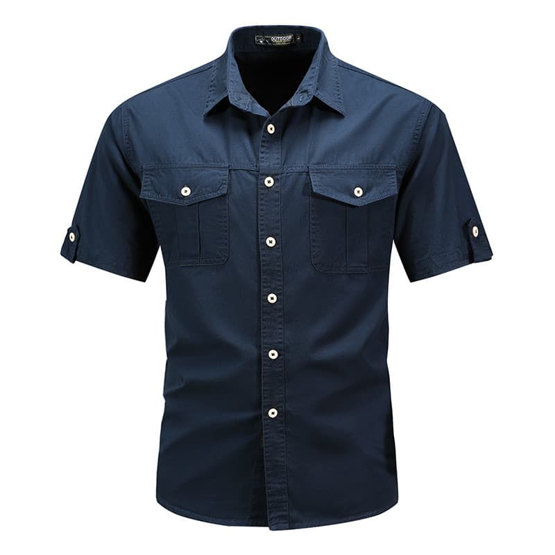 Multi-bolso ferramentas tamanho grande camisa comércio exterior roupas masculinas fábrica corte etiqueta cauda produto C