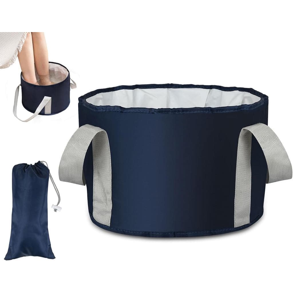 Balde Dobrável para Imersão dos Pés com Alça, 4,7 Galões/18 L, Bolsa de Lavagem Portátil para Pesca, Viagens e Camping -