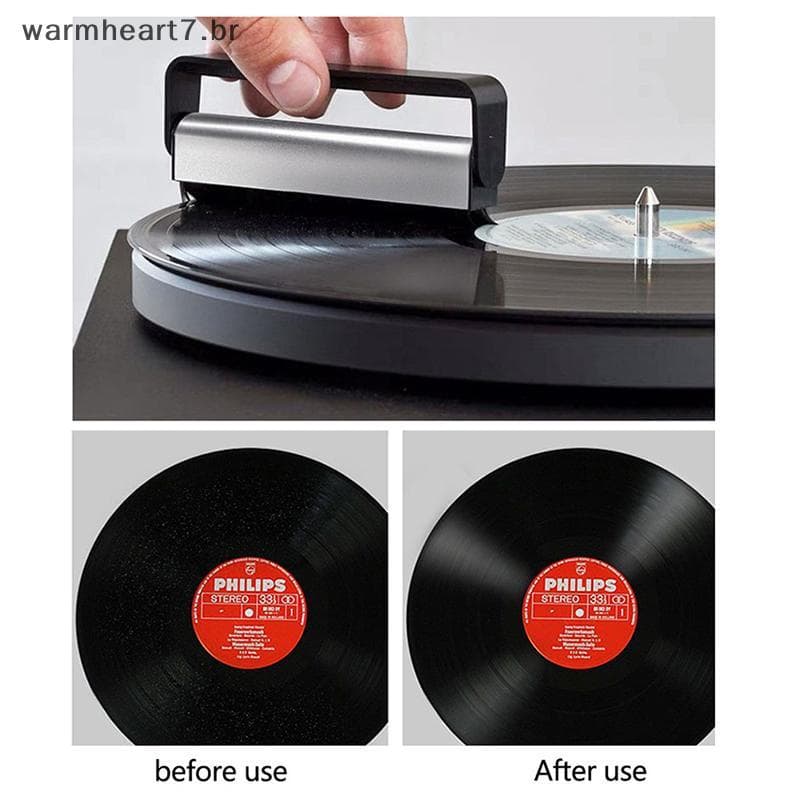 Escova De Limpeza De Discos De Vinil Quente Antiestática Fibra De Carbono LP Record Turntable Brush BR