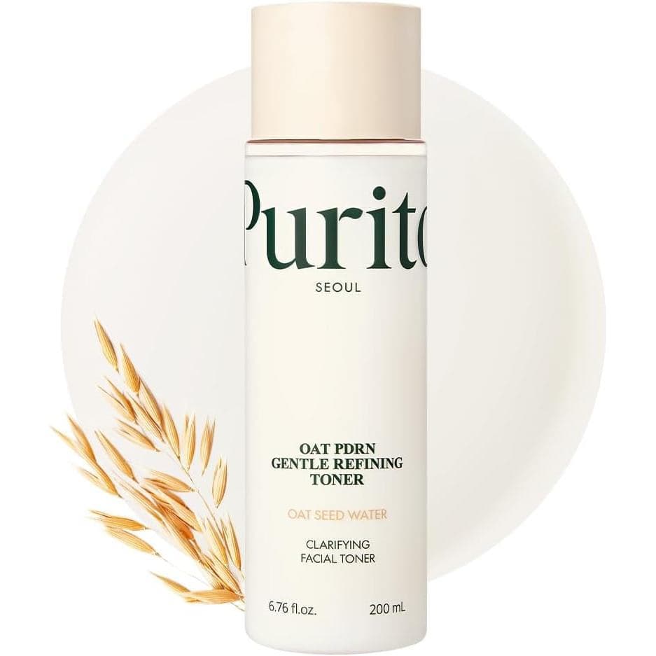 PURITOOatPDRN Tônico Refinador Suave 200mL 6.76fl.oz, Tônico Esfoliante Coreano com 99% de PDRN de Aveia, Fórmula Hidrat