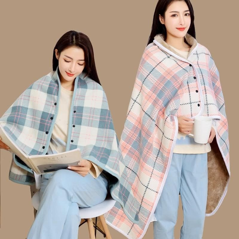 Capa xale exterior cobertor masculino feminino outono inverno quente engrossado escritório dupla utilização ar condicion