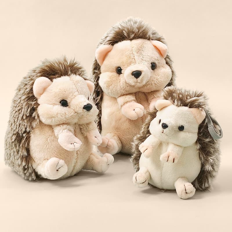 11-22cm Pelúcia Ouriço Brinquedos Chaveiro Anel Pingente Brinquedo De Animal Recheado Anime Carro Pele Presentes Criança