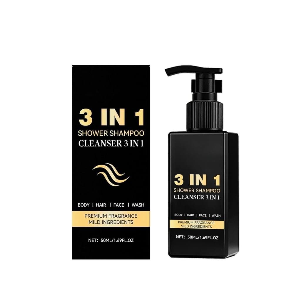 Limpador 3 em 1 para Homens, Limpeza Suave e Profunda para Rosto, Cabelo e Corpo, Ajuda a Retener a Hidratação, Amigo da