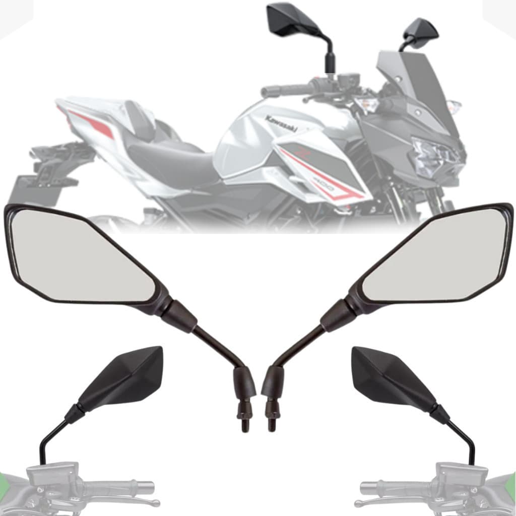 Retrovisor Modelo Z400 Kawasaki  Rosca Honda Fixo Haste Normal Esportivo