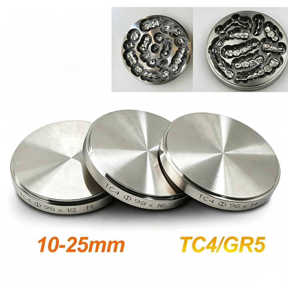 Materiais TC4/GR5 Dos Desenhos CAD Espaços Em Branco Disco De Liga De Titânio De 98 Mm