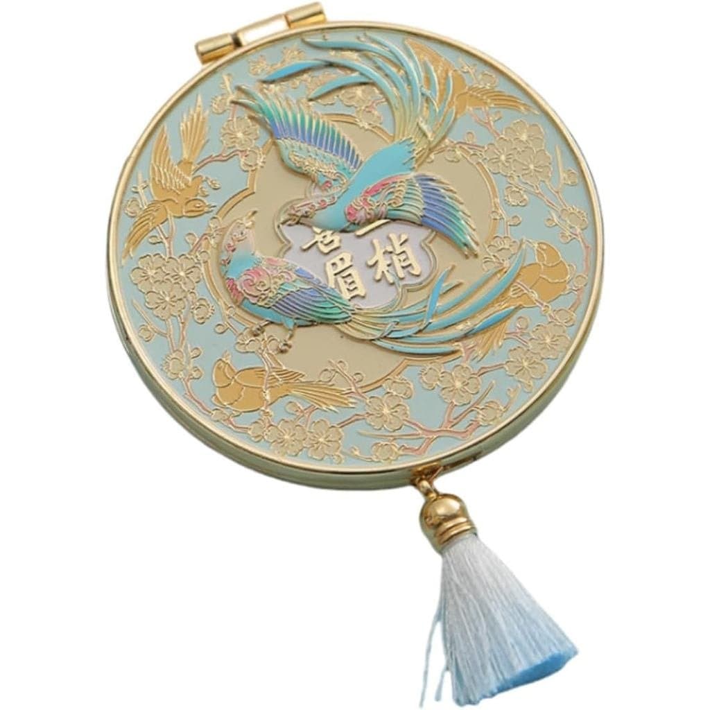 Espelho de mão estilo chinês, espelho de maquiagem portátil, requintado e cheio de charme oriental, presente para mulher