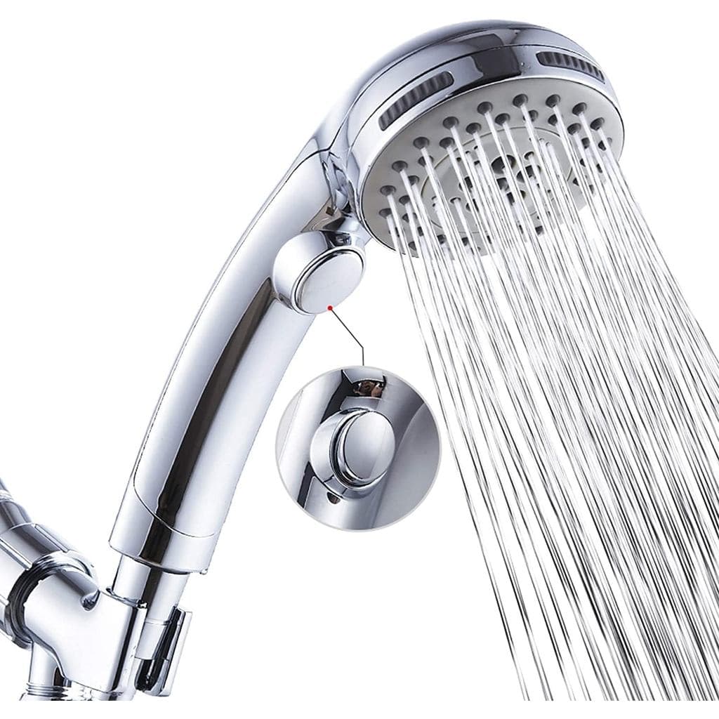 Chuveiro de alta pressão com 6 configurações, portátil, com interruptor de ligar/desligar e modo de jato SPA - Chuveiro