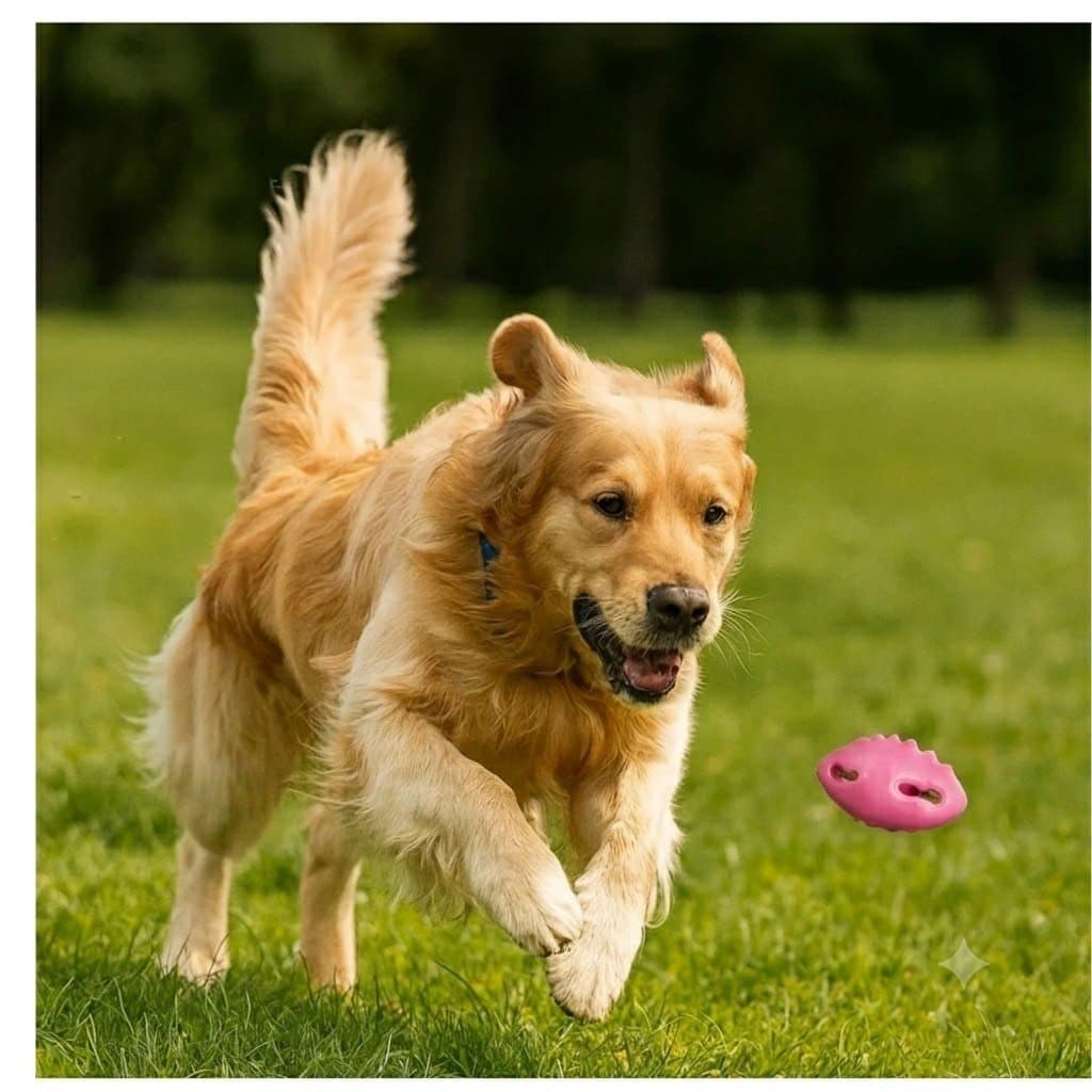 Brinquedo Mordedor Cão Bola Maciça Futebol Americano Rosa Resistente