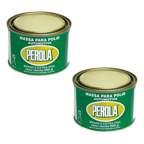 Massa De Polir Automotiva Pérola Extra Fina N 2 Carnaúba 500g Branca