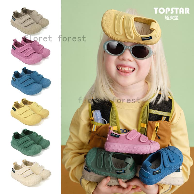Topstar crianças sapatos de lona primavera outono meninos meninas Velcro tênis casuais 1-6 jardim de infância sapatos in
