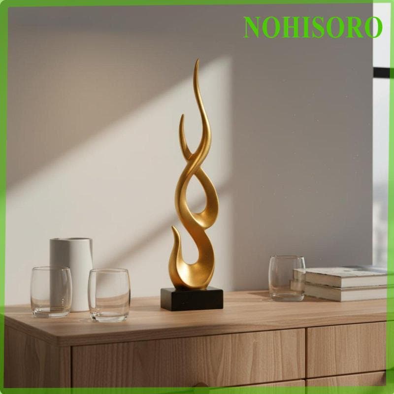 [Nohisoro] Armário De Exibição De Resina Abstrata Escultura Artística Estatuetas Decorativas Decoração De Casa Ornamento