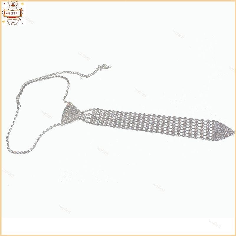 Feminino Strass Colar Gravata Corrente Casamento Nupcial Dama Honra Jóias Acessórios
