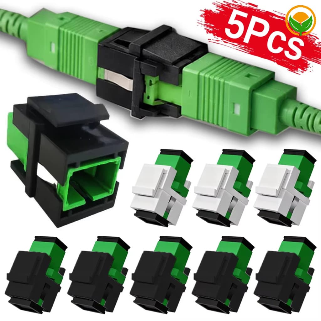 Acoplador SC APC De Duas Cores Resistente Ao Desgaste-Conector De Fibra Reta Anti-Queda-Encaixe De Transmissão De Sinal