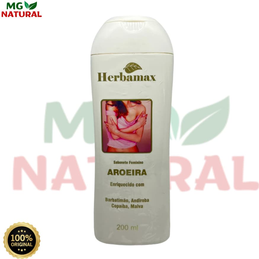 Sabonete Íntimo Feminino Herbamax Aroeira 200ml Original | Fórmula Suave