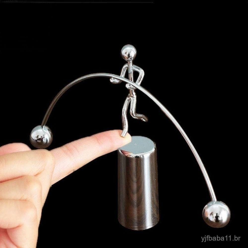 Bola de equilíbrio decorativa, um brinquedo artístico dinâmico de aço inoxidável projetado para levantadores de peso.