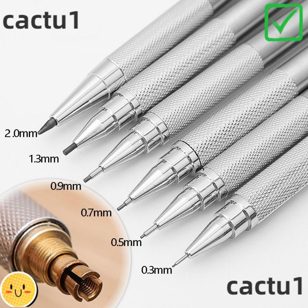 Lápis Mecânico CACTU , Automático De Metal 0.3/0.5/0.7/0.9/1.3/2.0/3.0MM , Ferramenta De Escrita De Desenho