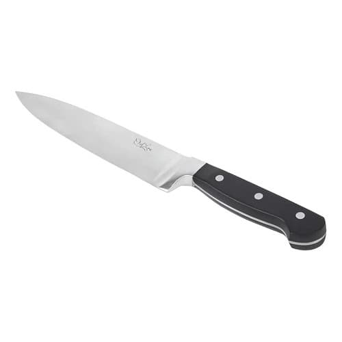 Faca Do Chef Em Aço Inox E Cabo Abs Preto Chefline 1519 1