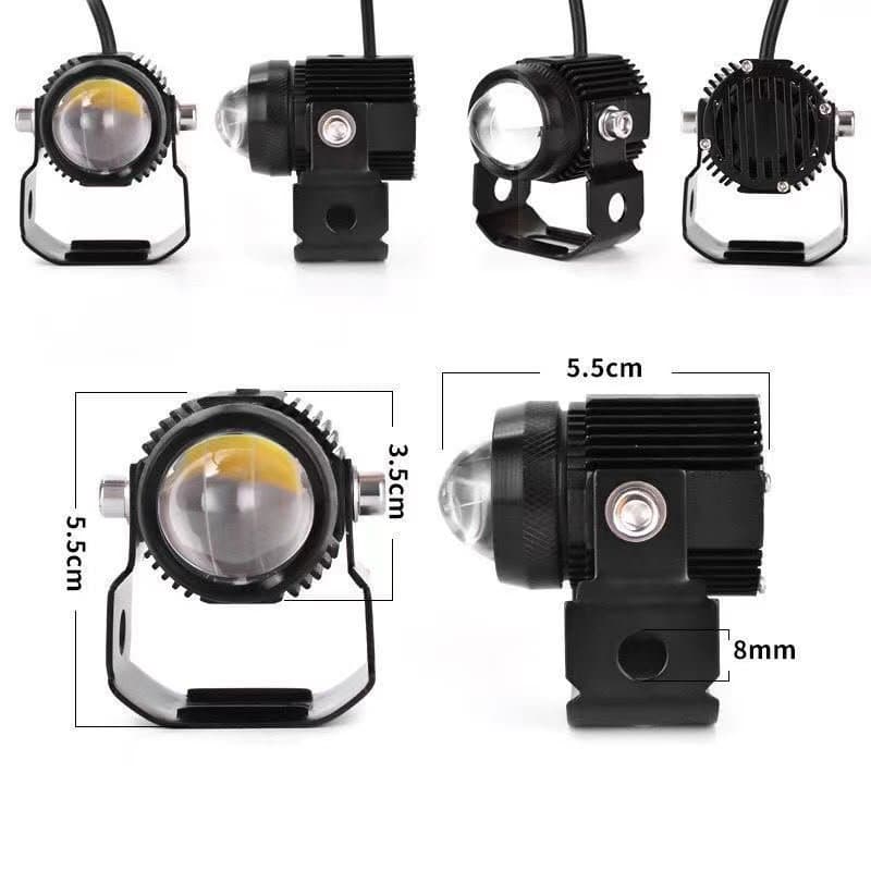 Farol de LED 70W Superbrilhante Dupla Cor para Motocicleta à Prova d'Água