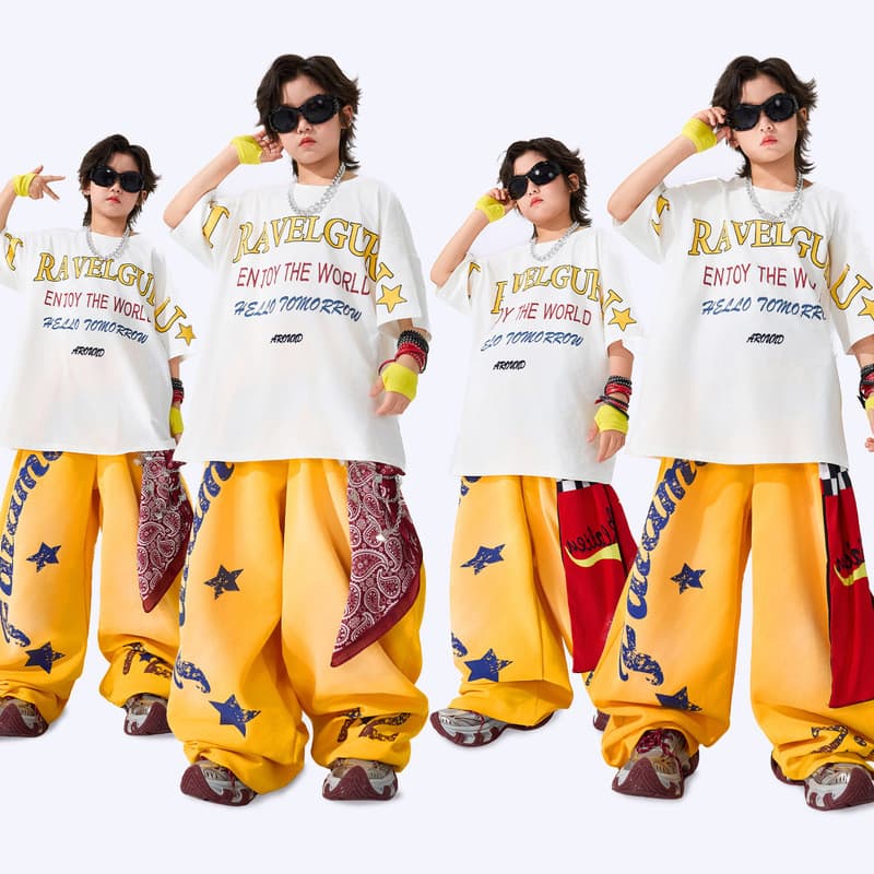 Dança de rua roupas da moda das crianças meninos trajes Hip-Hop crianças hiphop meninas Jazz dança na moda legal moda de