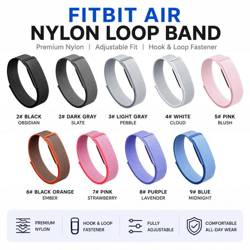 Pronta Entrega |   Pulseira de Nylon Esportiva para Fitbit Ace Air |   Pulseira de tecido com fecho de velcro para rastr