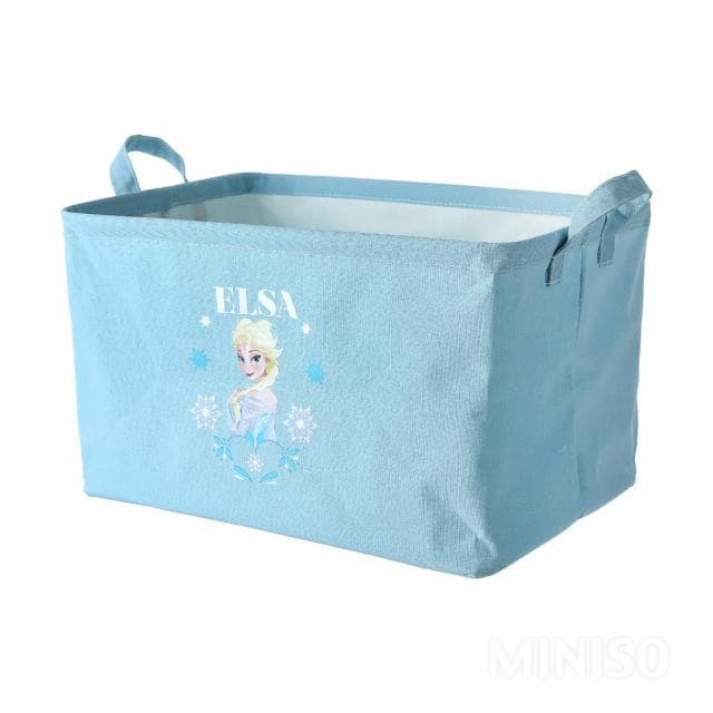 Cesto Organizador Grande Para Roupas e Brinquedos Dobrável Decoração Quadrado e Redondo Frozen Miniso