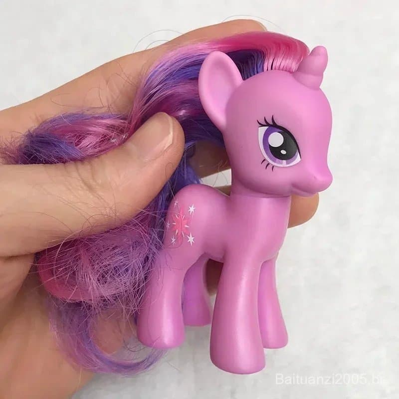Ml meu pequeno pônei pônei crepúsculo piscando Anime boneca dos desenhos animados brinquedo bonito boneca modelo móvel c