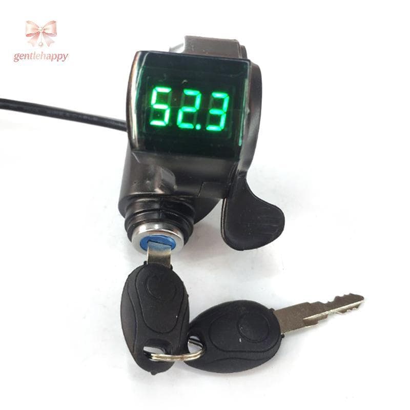Gentlehappy 12V/24V/36V/48V/60V/72V Acelerador Ebike Com Display De Energia Da Bateria Apertos De Polegar br