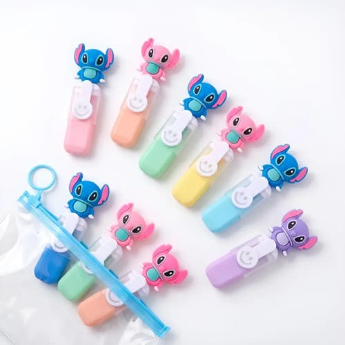 Kit 6 Marca Texto Tons Pastel Cores Estojo Escolar Infantil 6 Cores