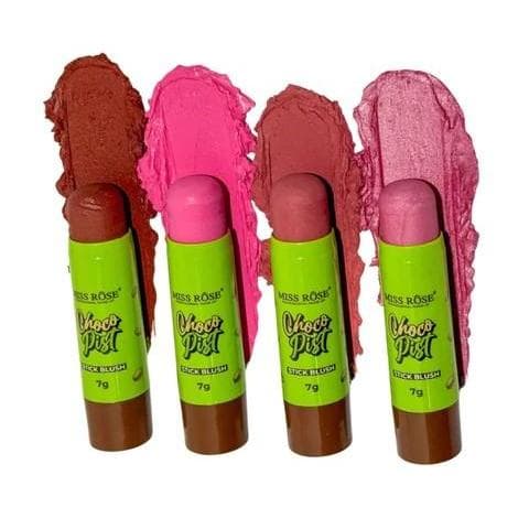Miss Rôse Blush Stick Chocopist - Textura Cremosa e Acabamento Aveludado para Uso Diário com Boa Pigmentação e Duração
