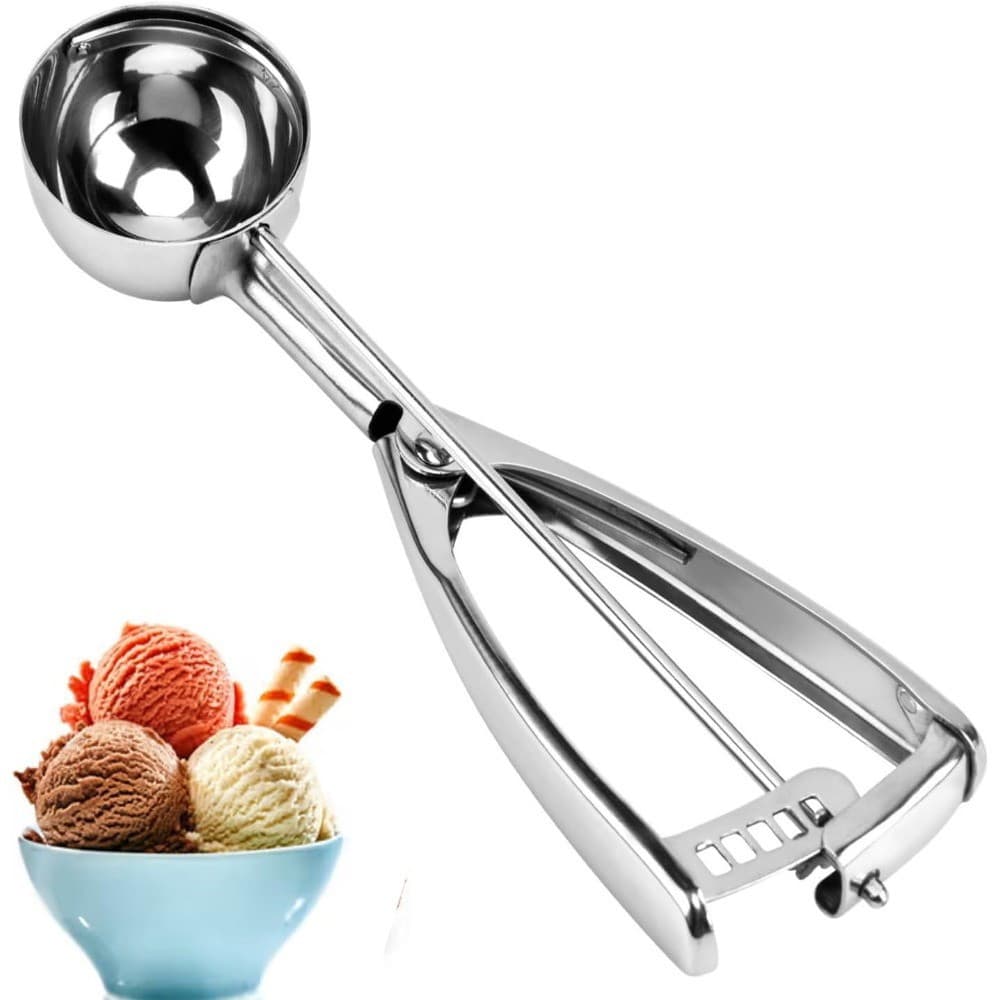 Colher para Biscoitos, Sorvete, Massa, com Gatilho de Liberação, para Confeitaria, Servir, Cozinha Doméstica
