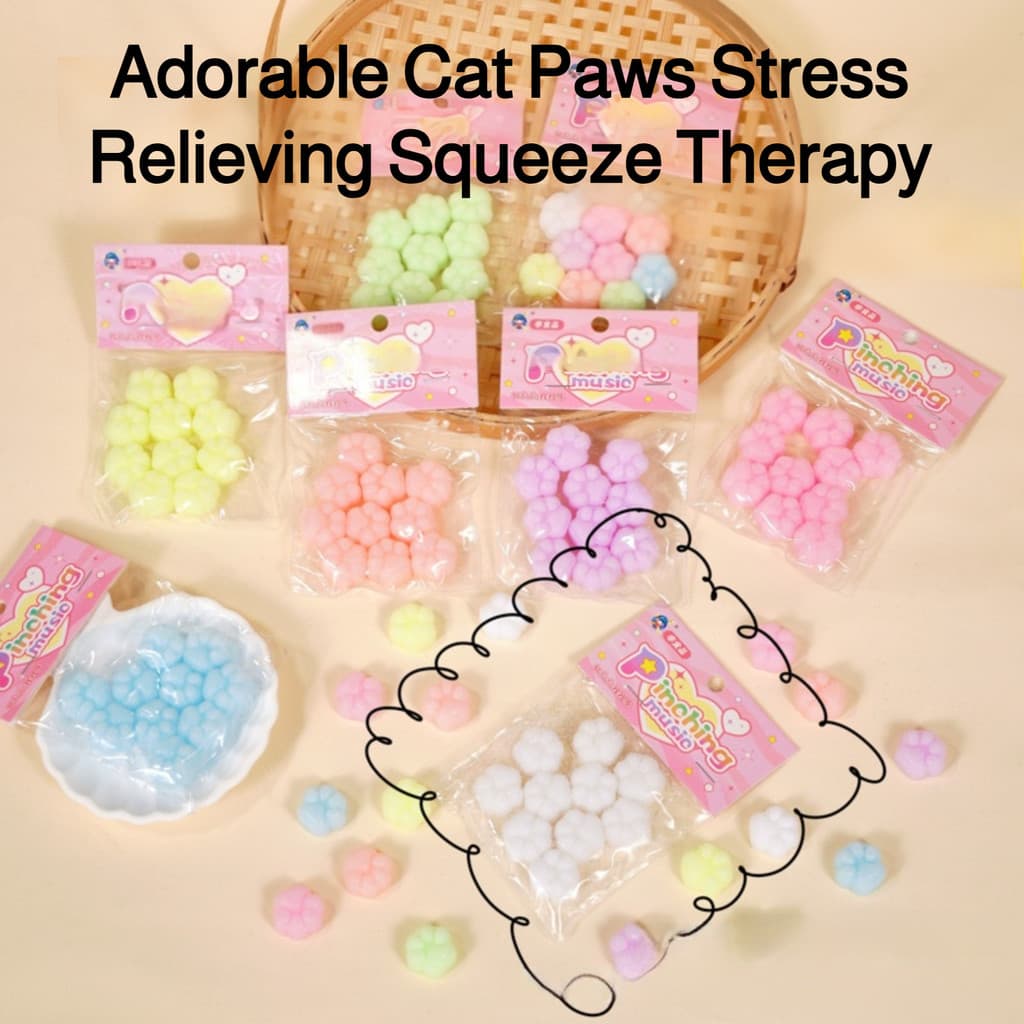 [Stress Relief] [Cute Cat Paw] Mini Toy/TPR Cat Paw Squeeze Toy/For All Ages/Anti-Stress Gadget