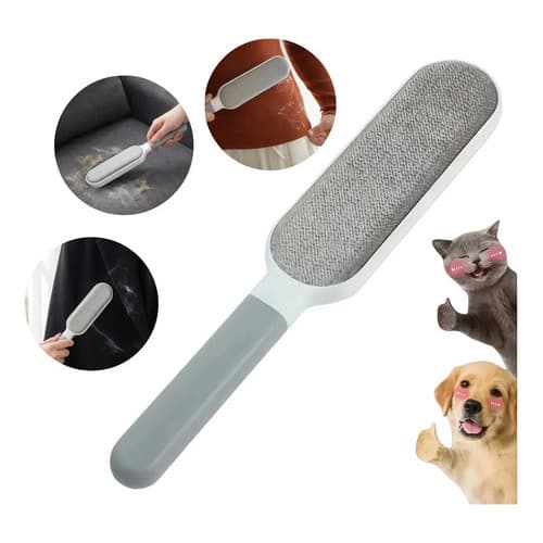 Escova Mágica Tira Pelo Fiapo Reutilizável Pets Sofá Roupas  Cinza