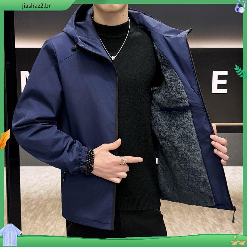 Jaqueta novo estilo masculino Casual com capuz jaqueta masculina na moda casca macia ao ar livre jaqueta masculina