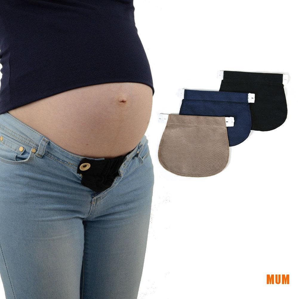 Calças Elásticas com Cinto Extensor de Cintura Ajustável para Gestantes 0941 8475