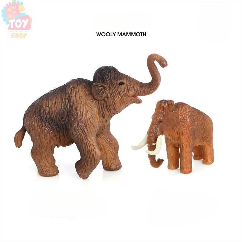 Brinquedo educativo infantil, modelo simulado de mamute selvagem, figura decorativa de mamute em plástico.