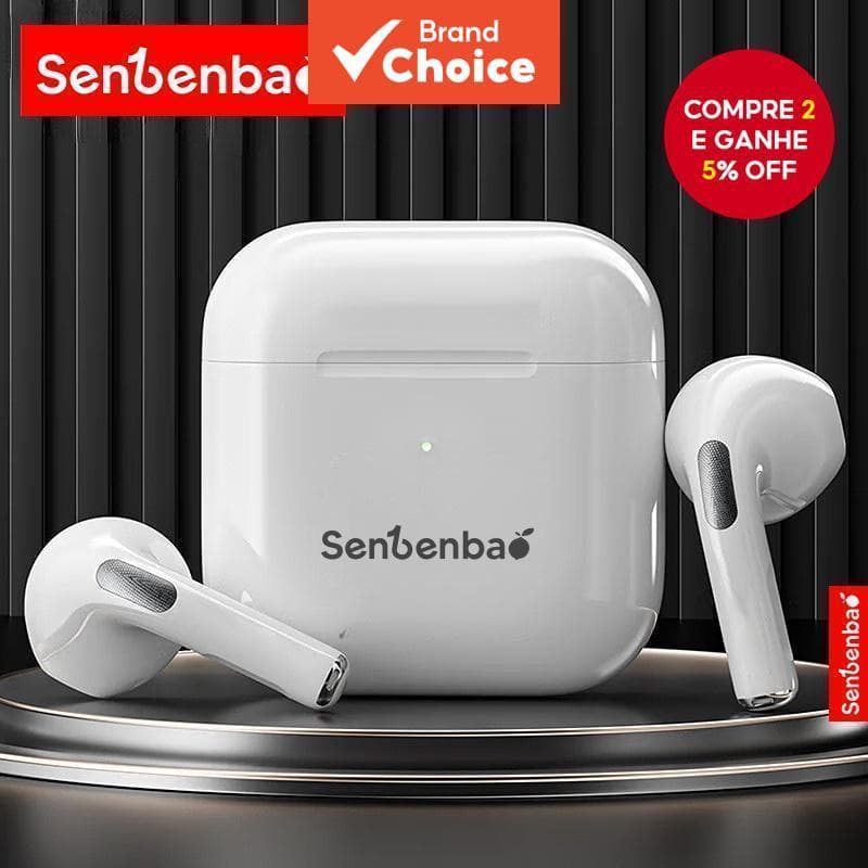 SenBenBao Earbuds Air HT38 TWS ENC Fones De Ouvido Sem Fio Esportivos Bluetooth Estéreo Intra-Auriculares Com Microfone