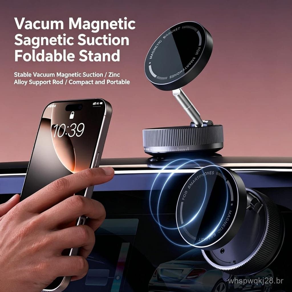 Magnético para de Carro com Vácuo Aprimorado 360 °   de com Ventosa Ultra Forte de 96L
