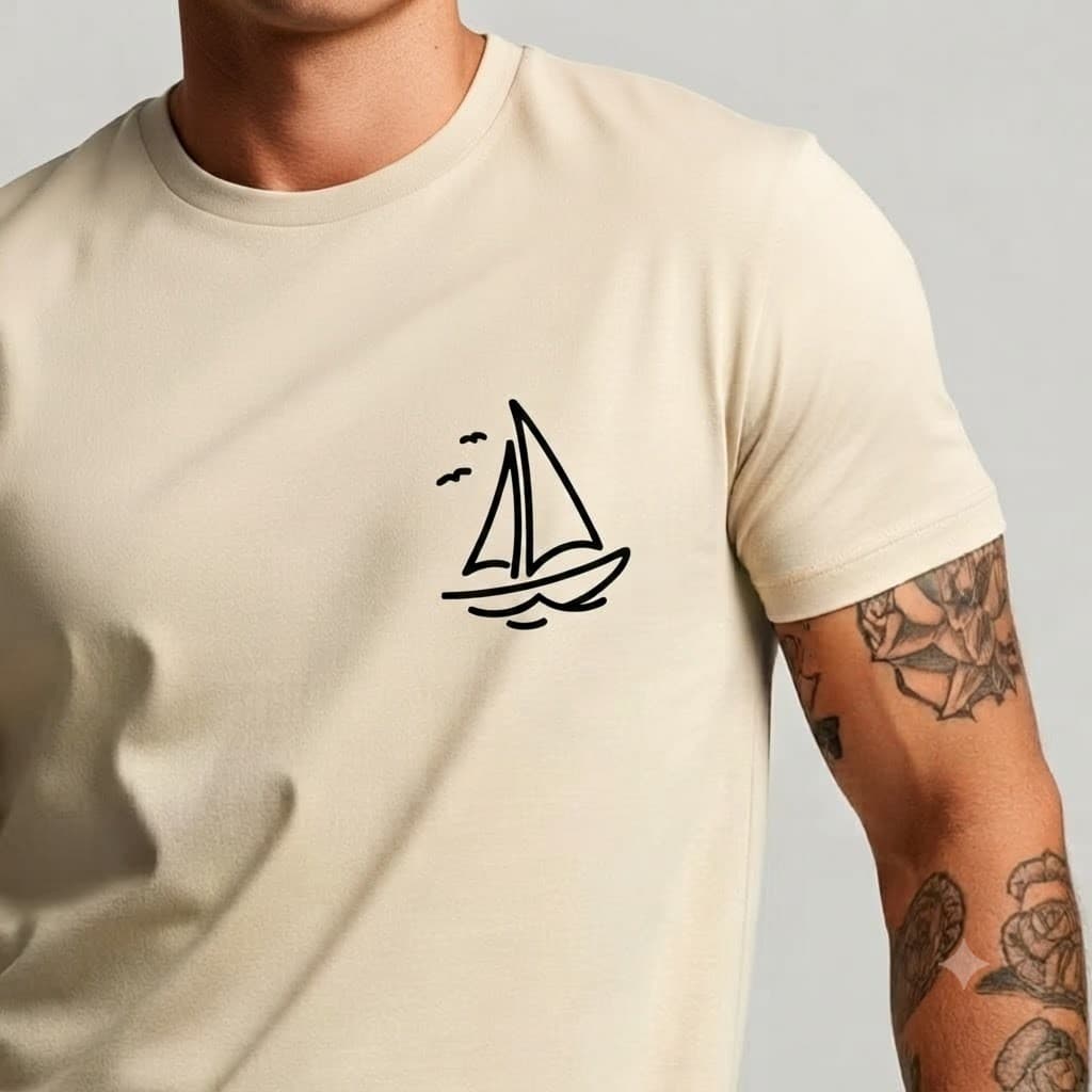 Camiseta Básica Lisa Masculina 100% Algodão | Lisa Minimalista | Estampa Discreta