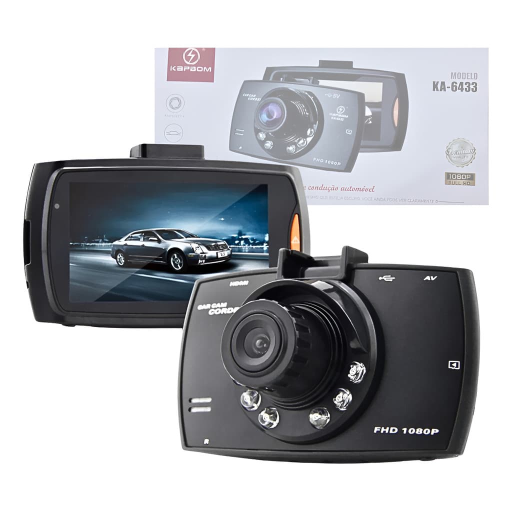 Câmera Veicular Full Hd 1080p 5v Car Cordei Kapbom Ka-6433