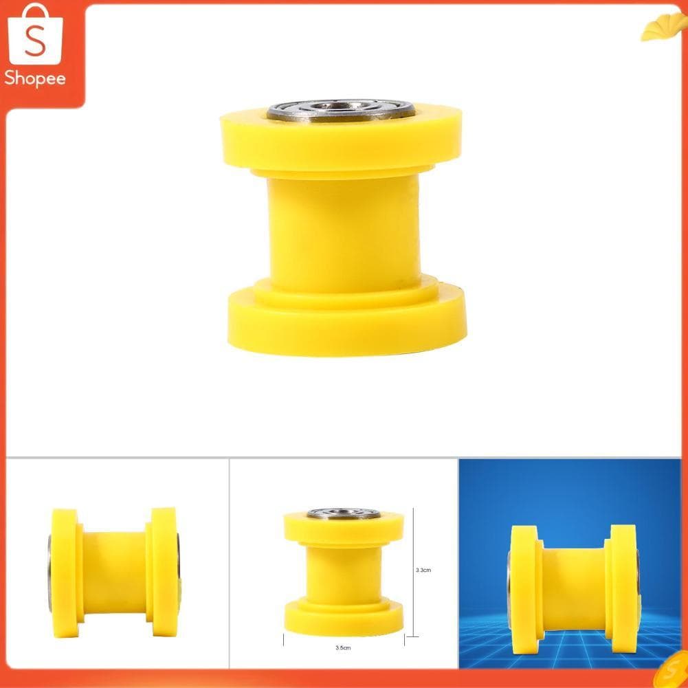 Hap 10mm rolo de corrente deslizante tensor guia de roda pit dirt mini bike moto atv (amarelo)