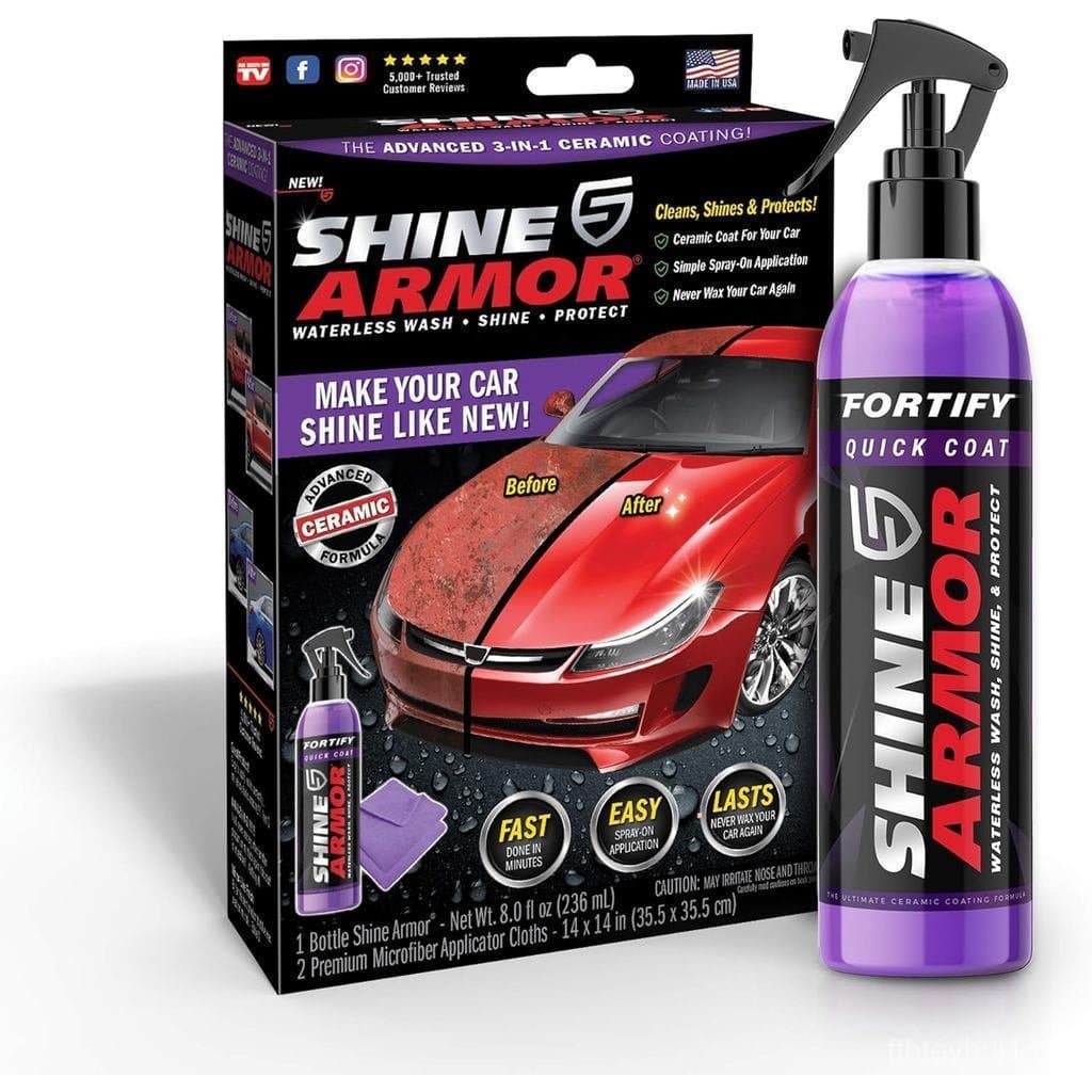 SHINE ARMOR Fortify Revestimento cerâmico de alto desempenho, cera de carro, agente de polimento hidrofóbico e selante d
