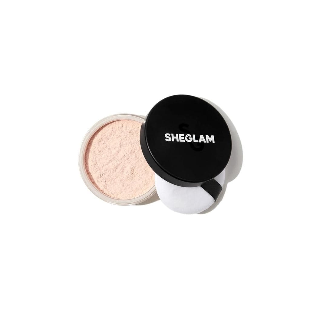 Pó Fixador SHEGLAM Baked Glow para Controle de Oleosidade, Pó Facial Solto Translúcido, Sem Poros, Perfeito para Suaviza